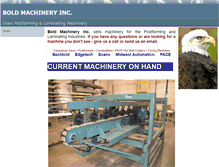 Tablet Screenshot of boldmachinery.com